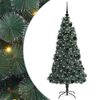 vidaXL Umel&yacute; predsvieten&yacute; vianočn&yacute; stromček s guľami Zelen&aacute; 150 cm PET