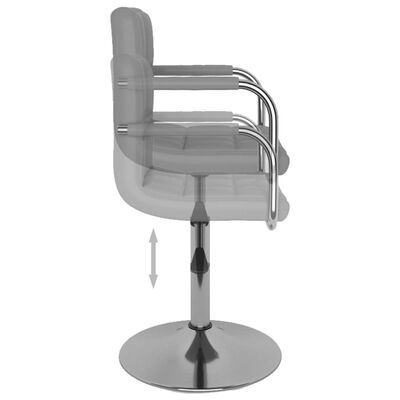 vidaXL Otočné jedálenské stoličky 6 ks sivé umelá koža