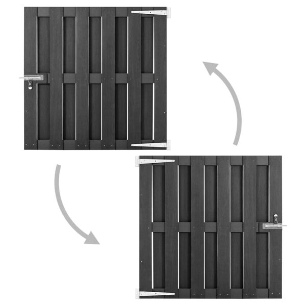 vidaXL Z&aacute;hradn&aacute; br&aacute;na, WPC 100x100 cm, siv&aacute;