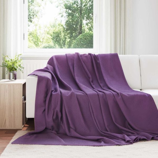 vidaXL Prikr&yacute;vky na hodenie 6 pcs Fialov&aacute; 270 x 240 cm Fl&iacute;s