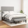vidaXL Boxspring posteľ s matracom bledosiv&yacute; 140x190 cm l&aacute;tka