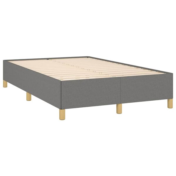 vidaXL Boxspring posteľ s matracom, tmavosiv&aacute; 120x190 cm, l&aacute;tka