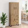 vidaXL Highboard so z&aacute;suvkou 2 pcs Remeseln&yacute; dub 69,5 x 34 x 180 cm