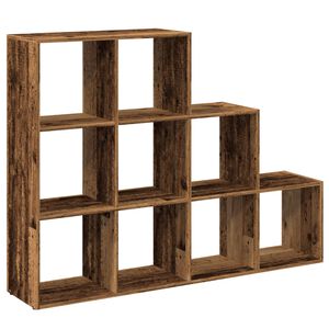 vidaXL Knižnica 3-posch. star&eacute; drevo 137,5x29x103,5 cm kompozit. drevo