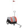 vidaXL Voz&iacute;k za bicykel, čierno oranžov&yacute; 30 kg, železo