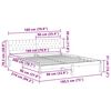 vidaXL Rám postele hnedá a tmavosivá 180 x 200 cm Borovicový masív