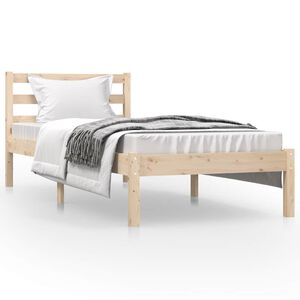 vidaXL Posteľn&yacute; r&aacute;m, borovica 75x190 cm, mal&eacute; jednol&ocirc;žko