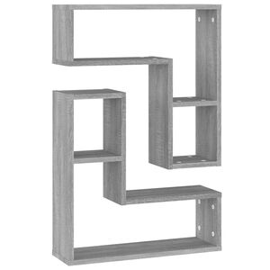 vidaXL N&aacute;stenn&eacute; police 2 ks siv&eacute; sonoma 50x15x50 cm spracovan&eacute; drevo