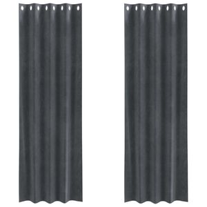 vidaXL Zatemňovacie z&aacute;vesy 2 pcs Svetlosiv&aacute; 140 x 245 cm Zamat