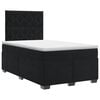 vidaXL Posteľ boxspring s matracom Čierna 120 x 190 cm Zamat