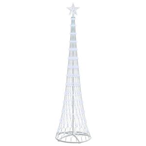 vidaXL LED vianočn&yacute; stromček Studen&aacute; biela 250 cm Kov