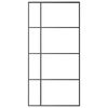 vidaXL Posuvn&eacute; dvere nepriehľadn&eacute; ESG sklo a hlin&iacute;k 102,5x205cm čierne