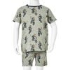 Detské pyžamo s krátkymi rukávmi svetlé kaki 104