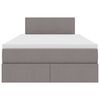 vidaXL Postel s &uacute;ložn&yacute;m prostorem a LED svetlom Sivohned&aacute; 120 x 190 cm