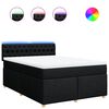 vidaXL Boxspring posteľ s matracom čierny 140x190 cm l&aacute;tka