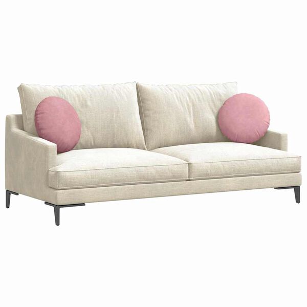 vidaXL Vank&uacute;&scaron;e na sedenie 2 pcs Ružov&aacute; &Oslash; 40 x 13 cm Zamat