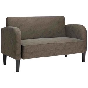 vidaXL Loveseat pohovka tmavosiv&aacute; 110 cm umel&aacute; koža