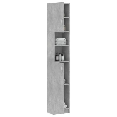 vidaXL Kúpeľňová skrinka, betónová 32x25,5x190 cm, kompozitné drevo