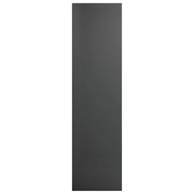 vidaXL Knižnica/TV skrinka, lesklá sivá 36x30x114 cm, kompozitné drevo
