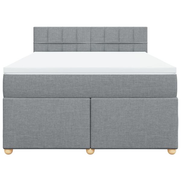 vidaXL Boxspring posteľ s matracom svetlosiv&aacute; 100x200 cm l&aacute;tka