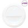 vidaXL Papierov&eacute; viečka na &scaron;&aacute;lky k&aacute;vy &Oslash;80 mm 8oz 1000 ks biely plast