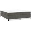 vidaXL Posteľn&yacute; r&aacute;m boxspring s matracom tmavosiv&yacute; 160x200 cm zamat