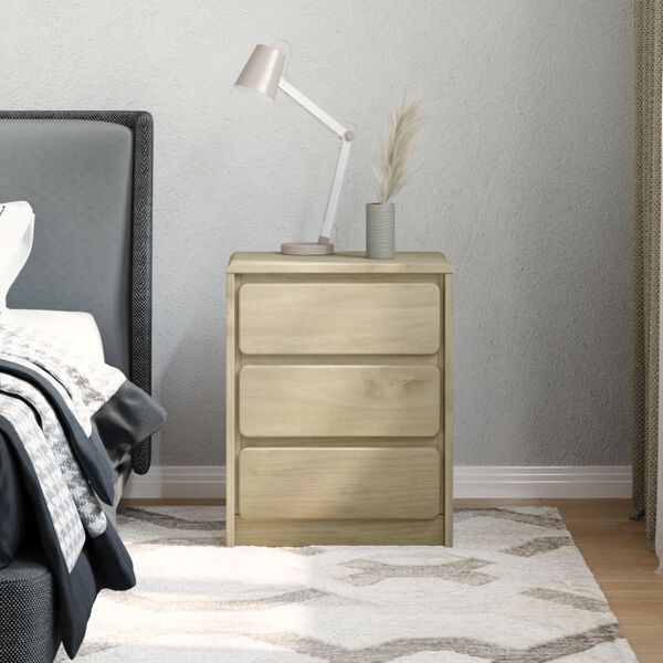 vidaXL Nočn&yacute; stol&iacute;k SAUDA dub 44x35x56 cm mas&iacute;vna borovica