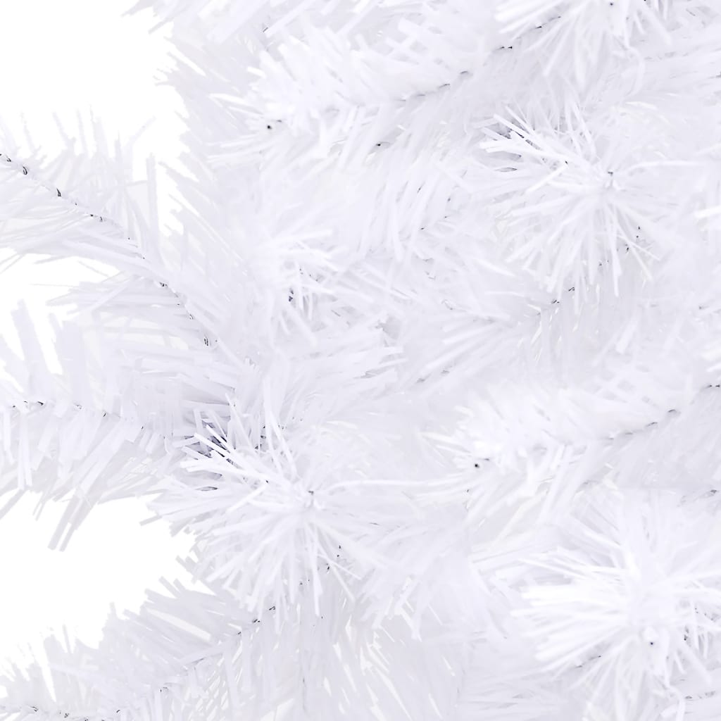 vidaXL Rohový umelý vianočný stromček biely 150 cm PVC