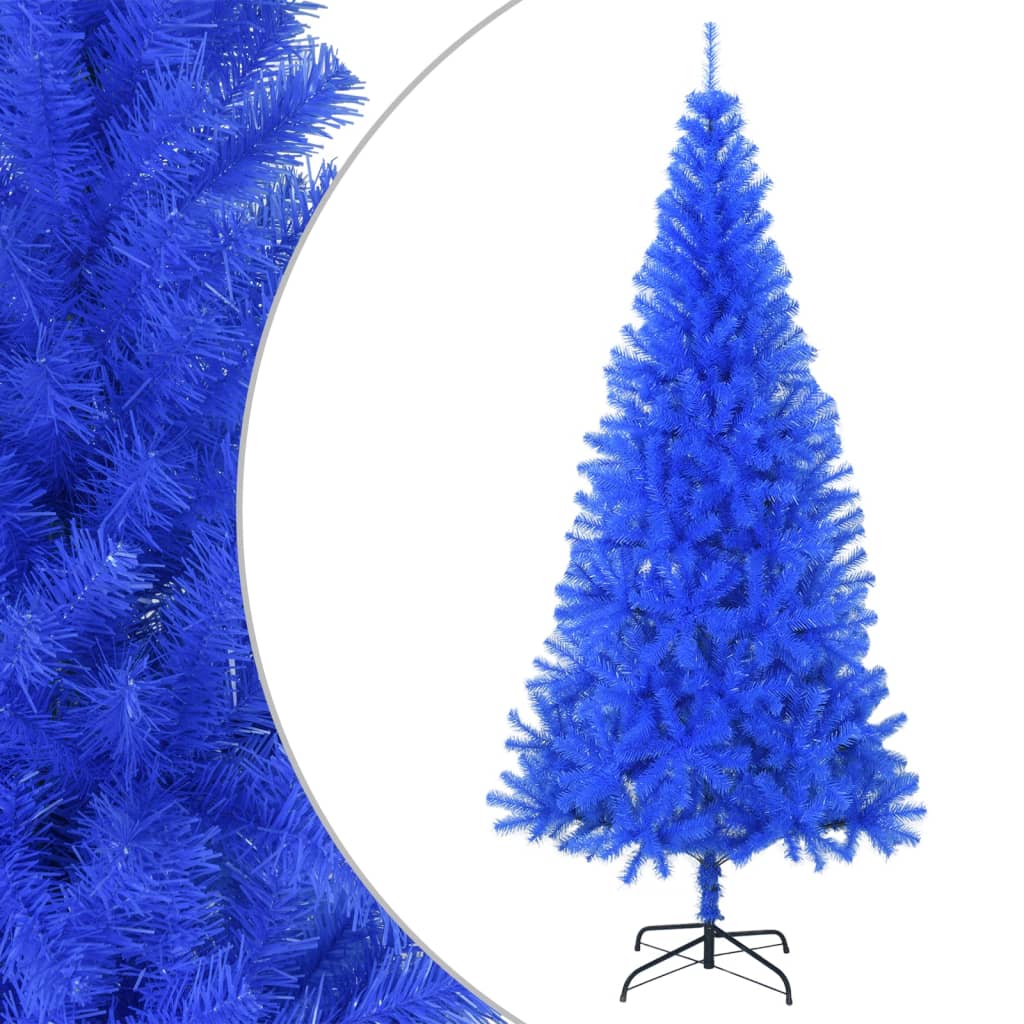 vidaXL Umelý vianočný stromček s podstavcom modrý 240 cm PVC
