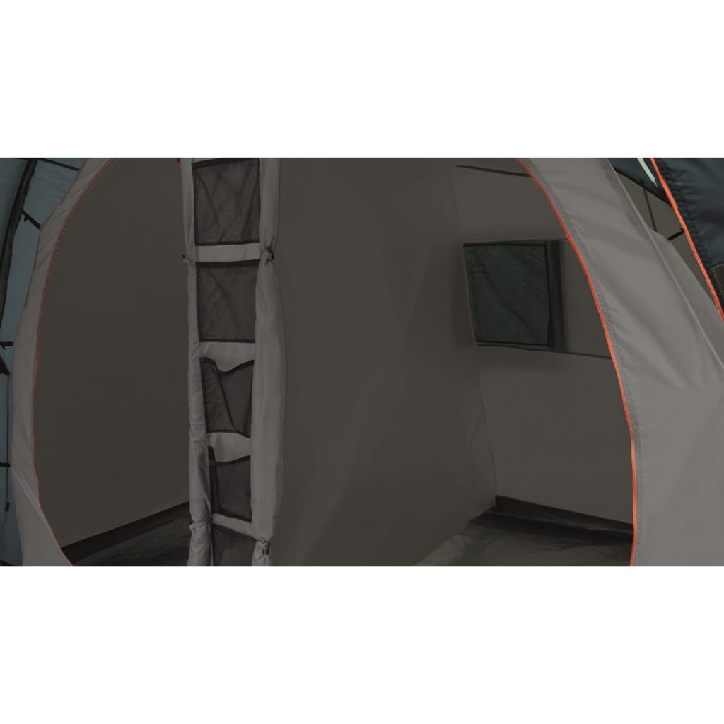 Easy Camp Tunelový stan Galaxy 400 pre 4 osoby oceľovo sivý a modrý