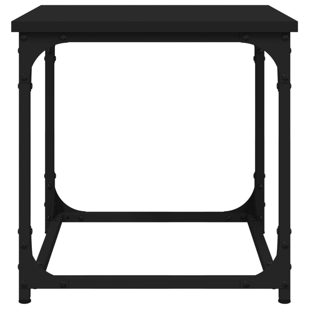 vidaXL Príručný stolík čierny 40x40x40 cm spracované drevo