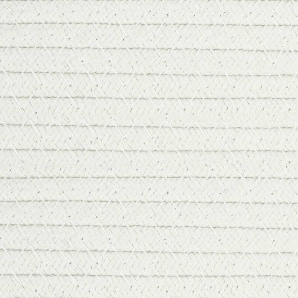 vidaXL Úložný kôš s vekom bielo-čierny Ø40x35 cm bavlna