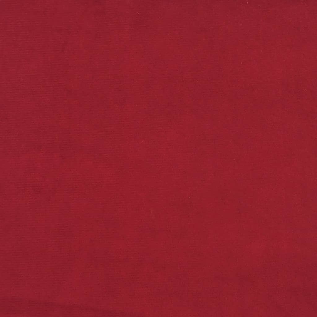 vidaXL Podnožka vínovo červená 60x60x36 cm zamatová