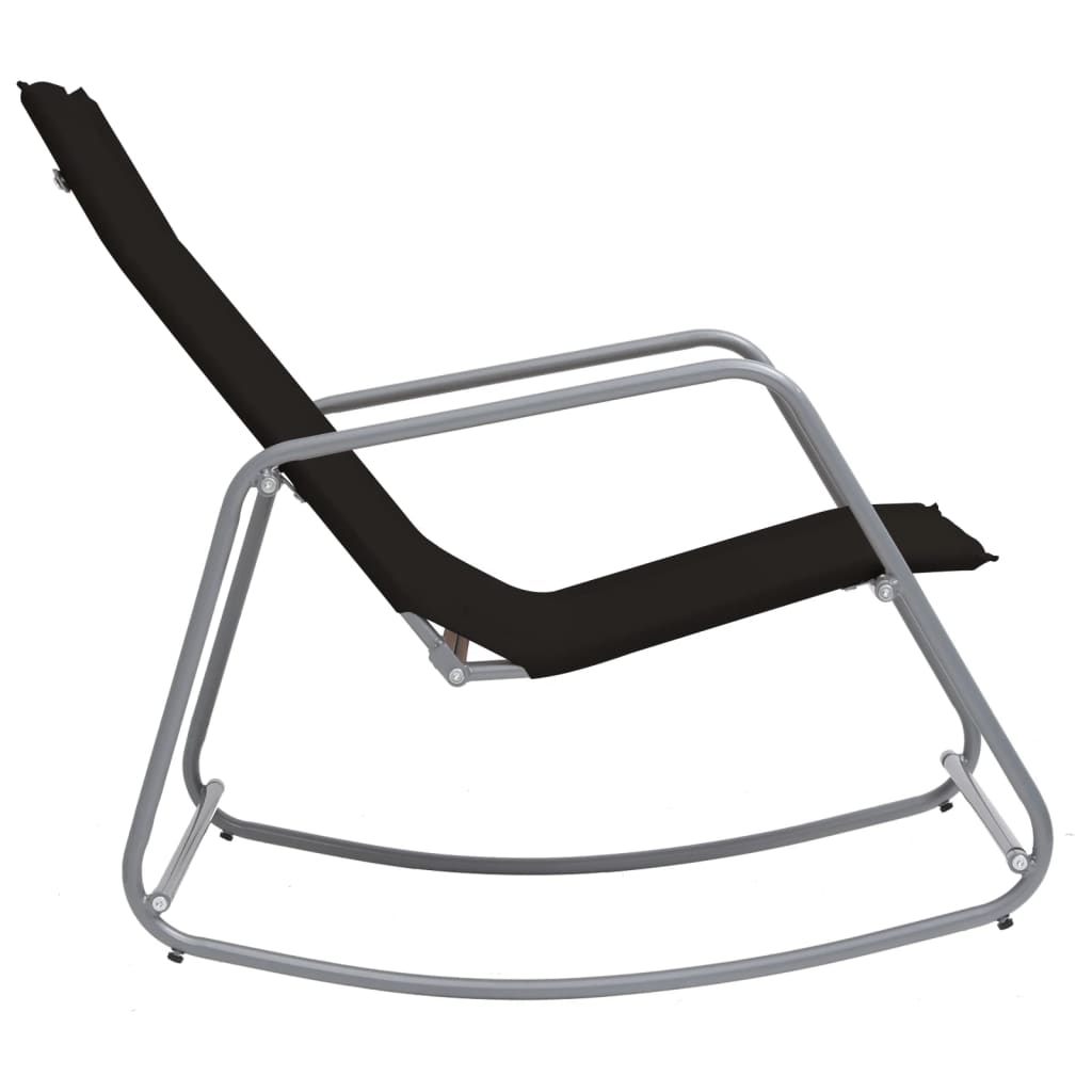 vidaXL Záhradná hojdacia stolička čierna 95x54x85 cm textilén