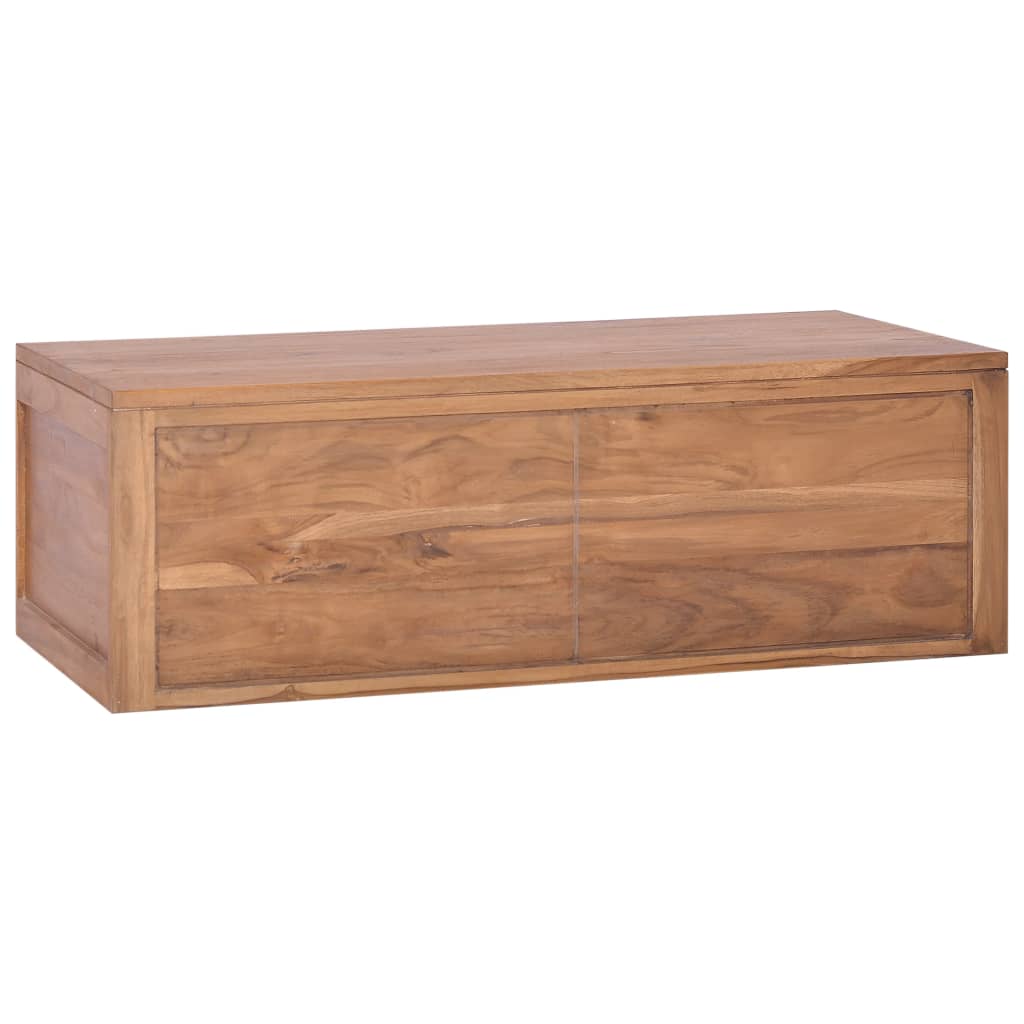 vidaXL Nástenná kúpeľňová skrinka 90x45x30 cm masívne teakové drevo
