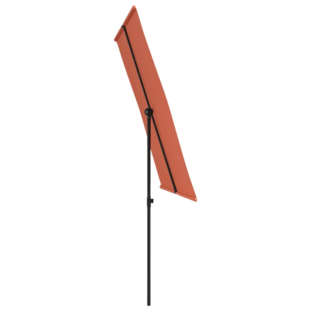 vidaXL Vonkajší slnečník s hliníkovou tyčou 2x1,5 m, tehlovo červený