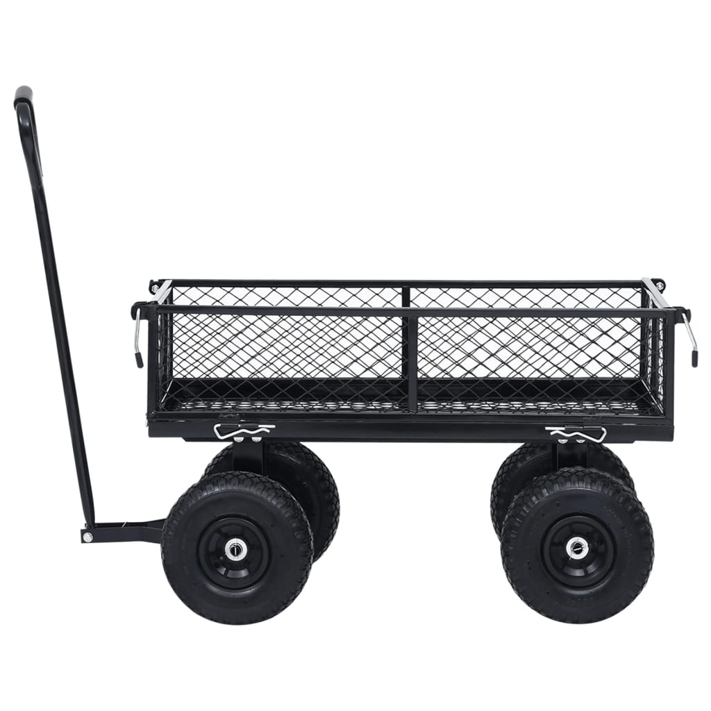 vidaXL Záhradný ručný vozík čierny 250 kg