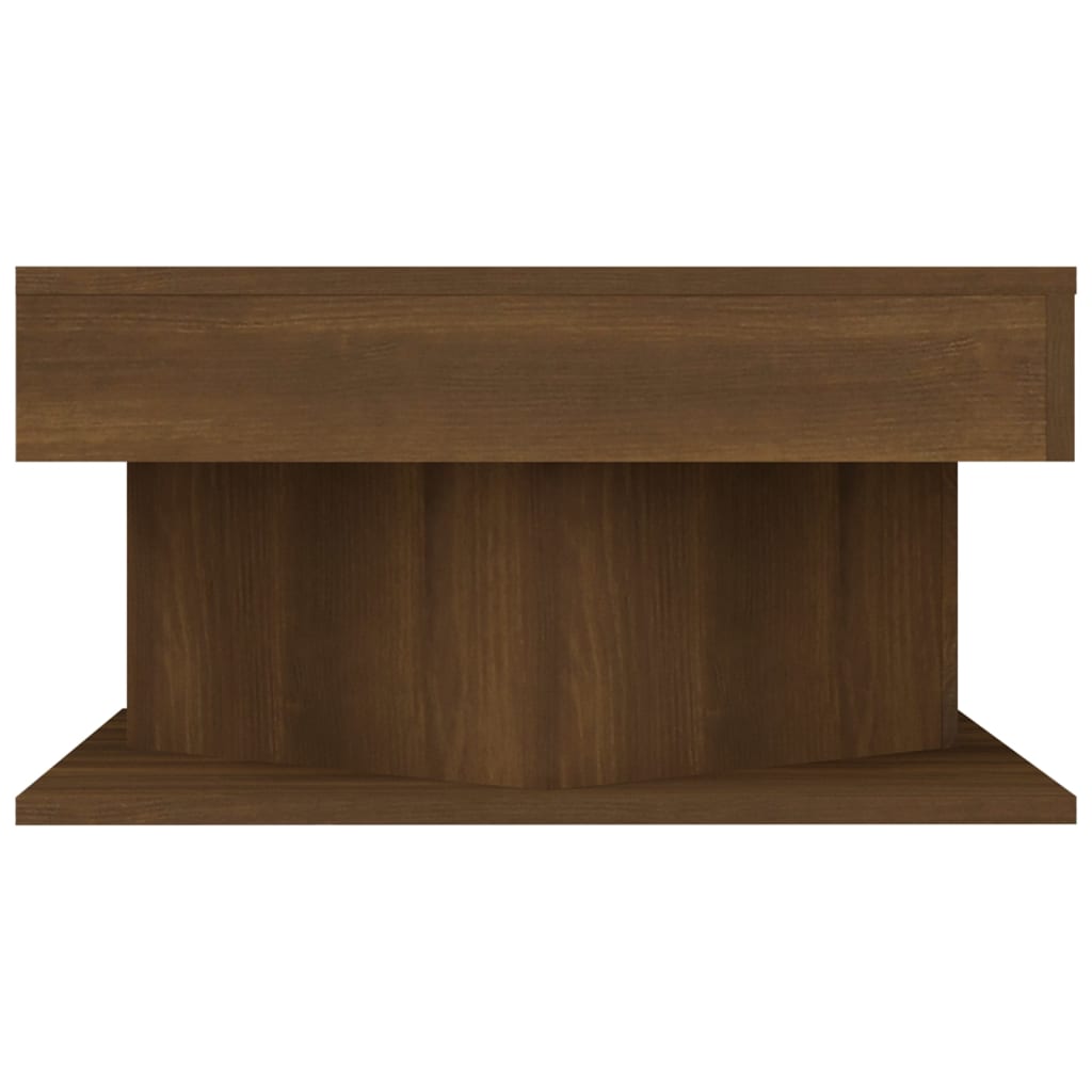 vidaXL Konferenčný stolík hnedý dub 57x57x30 cm spracované drevo