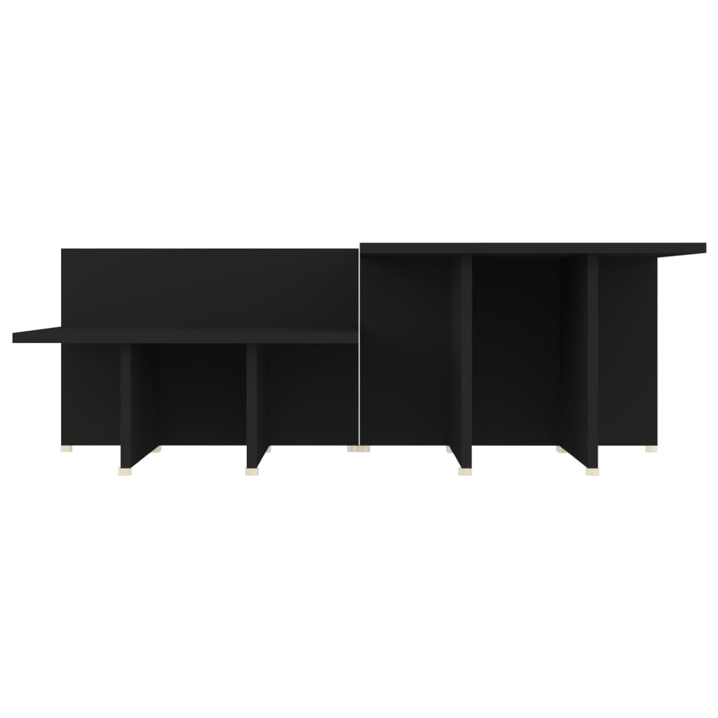 vidaXL Konferenčné stolíky 2ks, čierne 111,5x50x33cm, kompozitné drevo