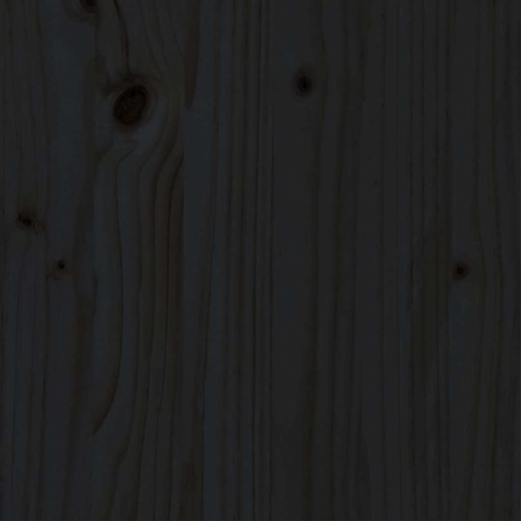 vidaXL Posteľný rám čierny borovicový masív 140x190 cm