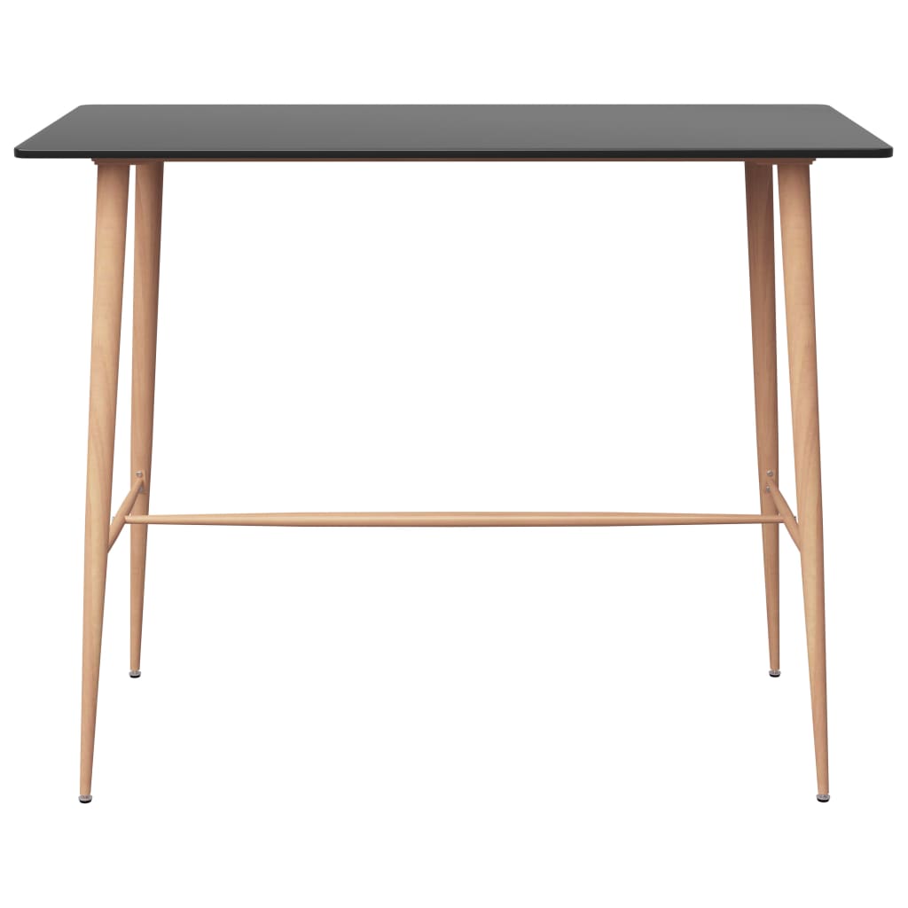 vidaXL Barový stôl, čierny 120x60x105 cm