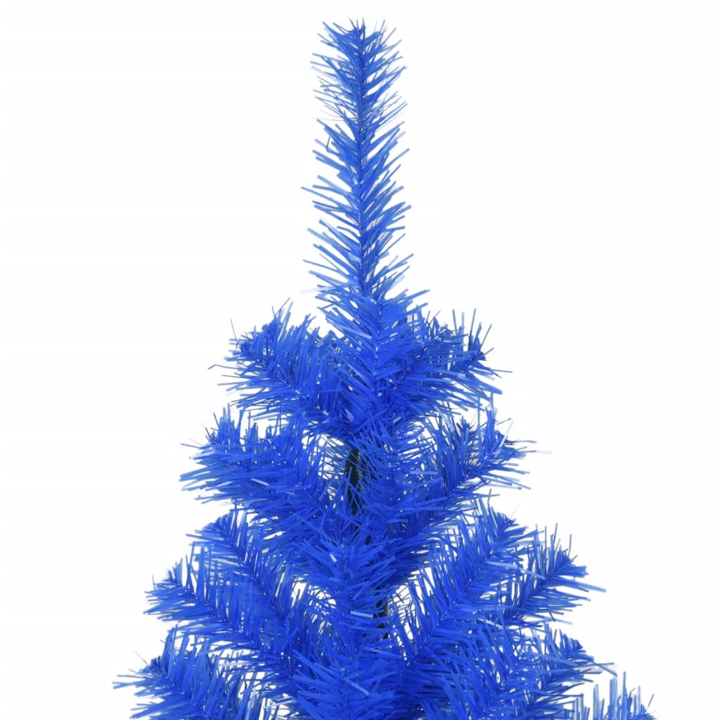 vidaXL Umelý vianočný stromček so stojanom, modrý 240 cm, PVC