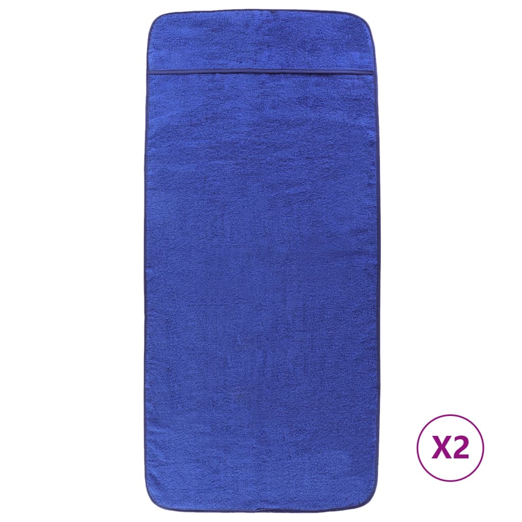 vidaXL Plážové uteráky 2 ks kráľovské modré 60x135 cm látka 400 GSM
