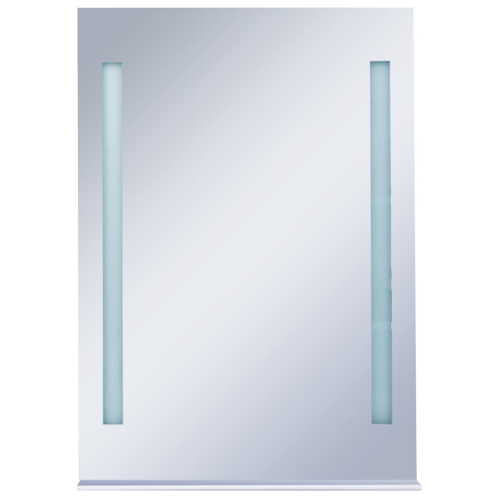 vidaXL Kúpeľňové nástenné zrkadlo s LED osvetlením a policou 50x70 cm