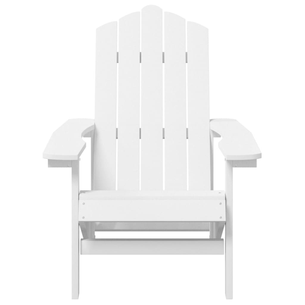 vidaXL Záhradná stolička Adirondack so stolíkom HDPE biela
