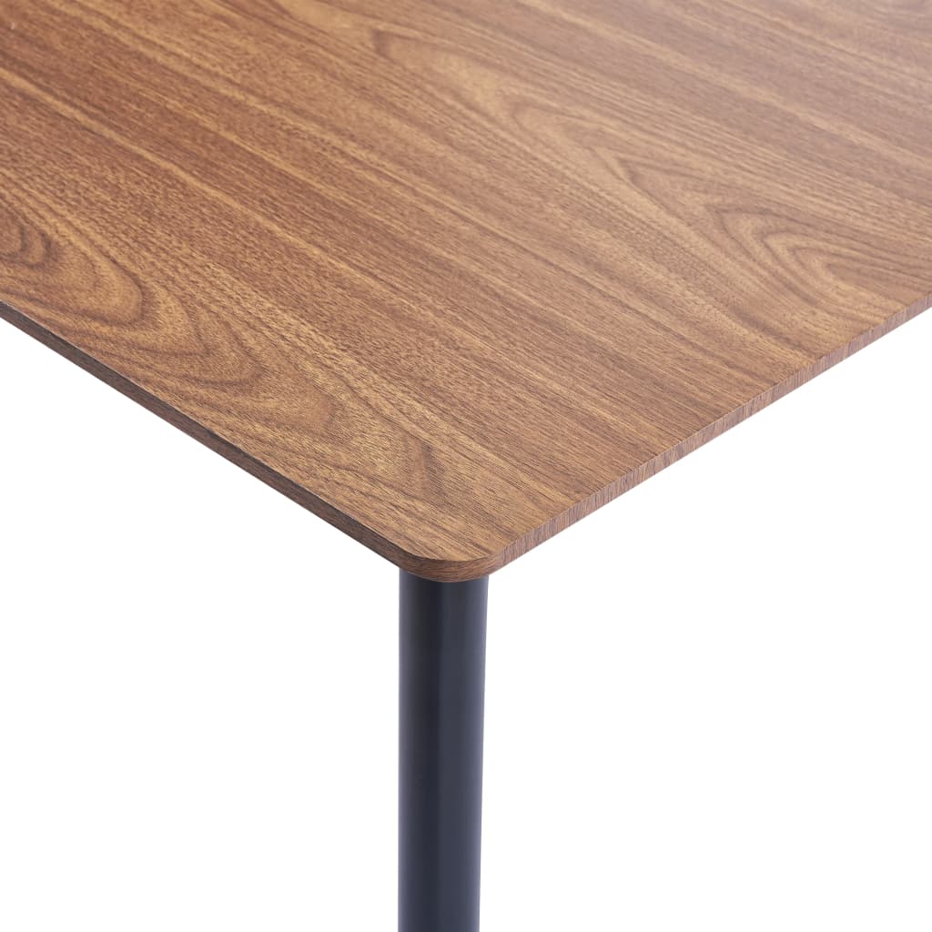 vidaXL Jedálenský stôl, hnedý 120x60x75 cm, MDF