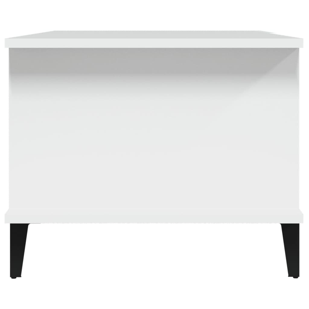 vidaXL Konferenčný stolík biely 90x50x40 cm spracované drevo