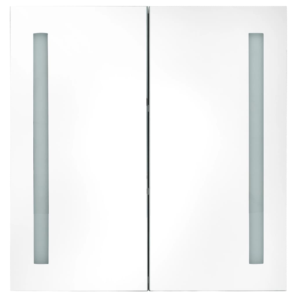 vidaXL Kúpeľňová skrinka s LED a zrkadlom 60x14x62 cm