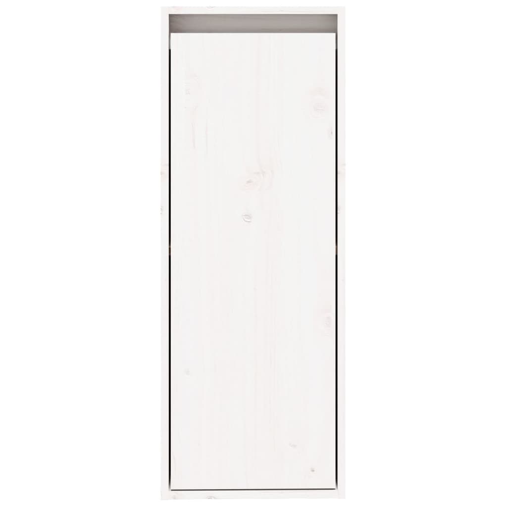 vidaXL Nástenná skrinka biela 30x30x80 cm masívna borovica