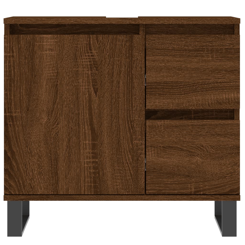 vidaXL Kúpeľňová skrinka hnedý dub 65x33x60 cm kompozitné drevo